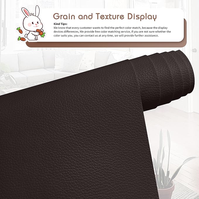 KING MOUNTAIN Leather Repair Patch, 12 x 60 Inches self Adhesive Leather Repair - Image 2