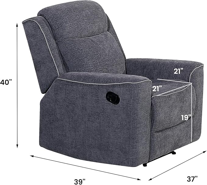 Betsy Furniture Soft Microfiber Manual Reclining Recliner, Relax and Comfortable - Image 2