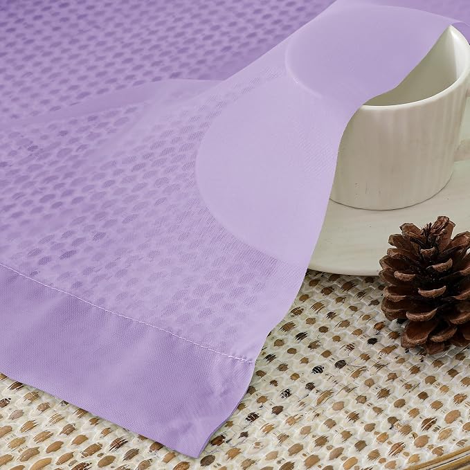Aiyufeng Light Purple Sheer Curtain Panels Pair Sold 90 Inch Length, Light - Image 3