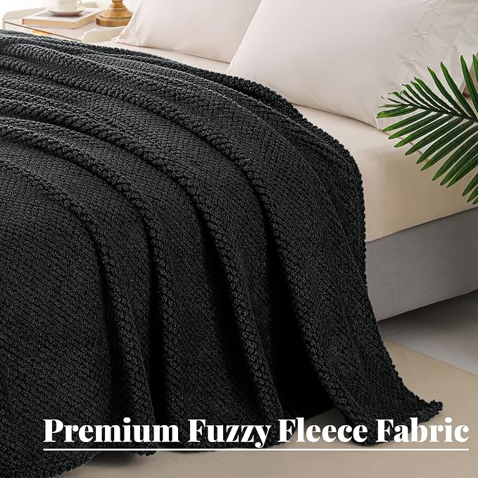 Whale Flotilla Twin Size Fuzzy Fleece Blanket - Image 5