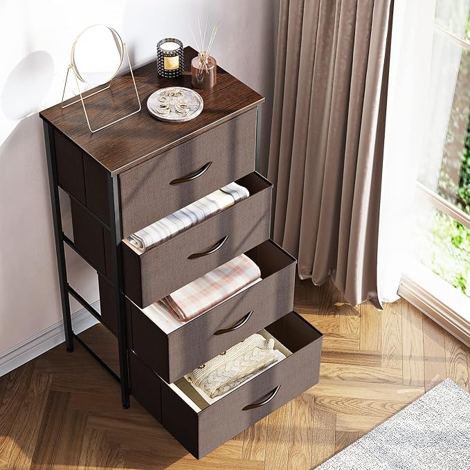 ODK Dresser for Bedroom with 4 Storage Drawers, Small Dresser Chest of Fabric - Image 4