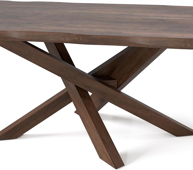 Furniture of America Nazaen II 71" Mid-Century Modern Solid Wood Live Edge - Image 6