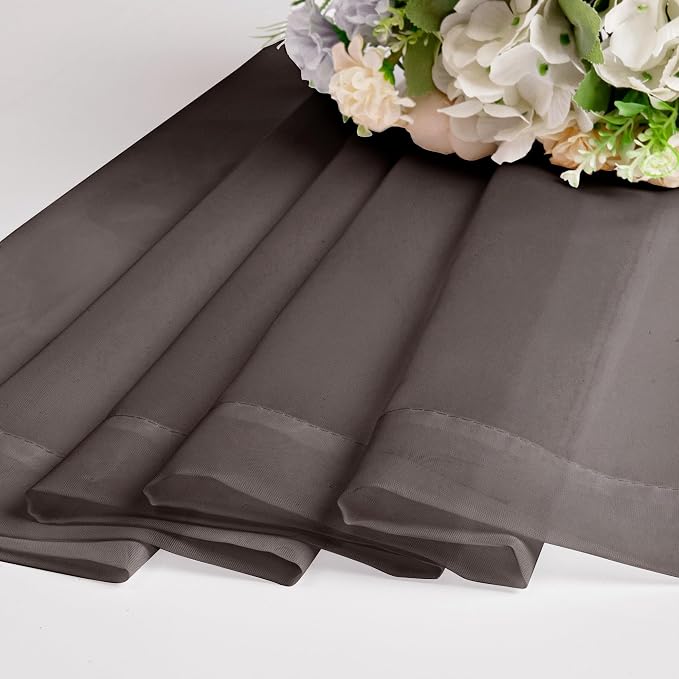 Chyhomenyc Sheer Curtains 63 Inch Length 2 Panels, Light Filtering Rod Pocket - Image 3