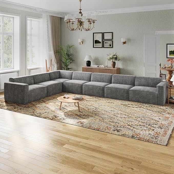 Novilla 176" Modular Sectional Sofa, No Assembly Cloud Sectional Couch by Novilla