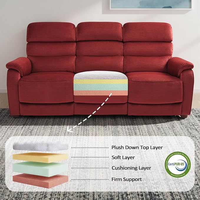 MCombo 87.2'' Wall Hugger Power Recliner Sofa - Image 9