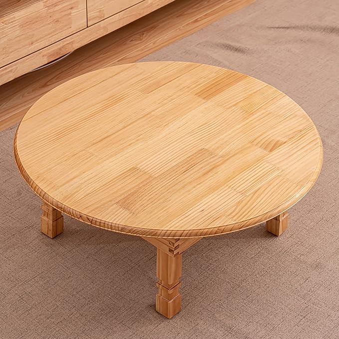 Folding Round Korean Solid Wood Table: Ideal - Image 7