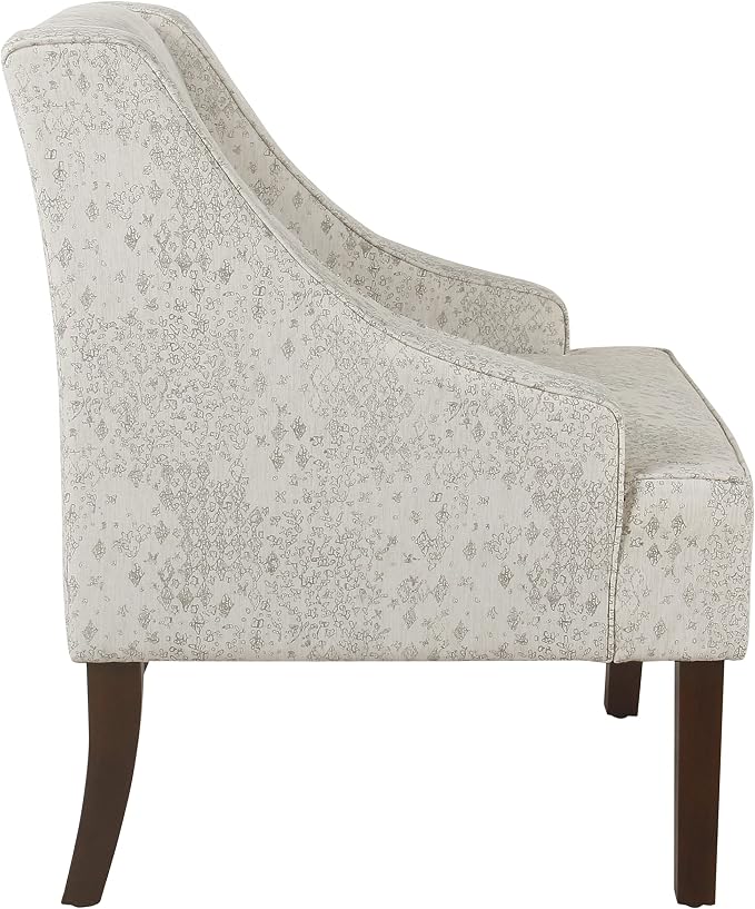 Homepop Home Decor | Upholstered Classic Swoop Arm Accent Chair | Accent Chairs - Image 6