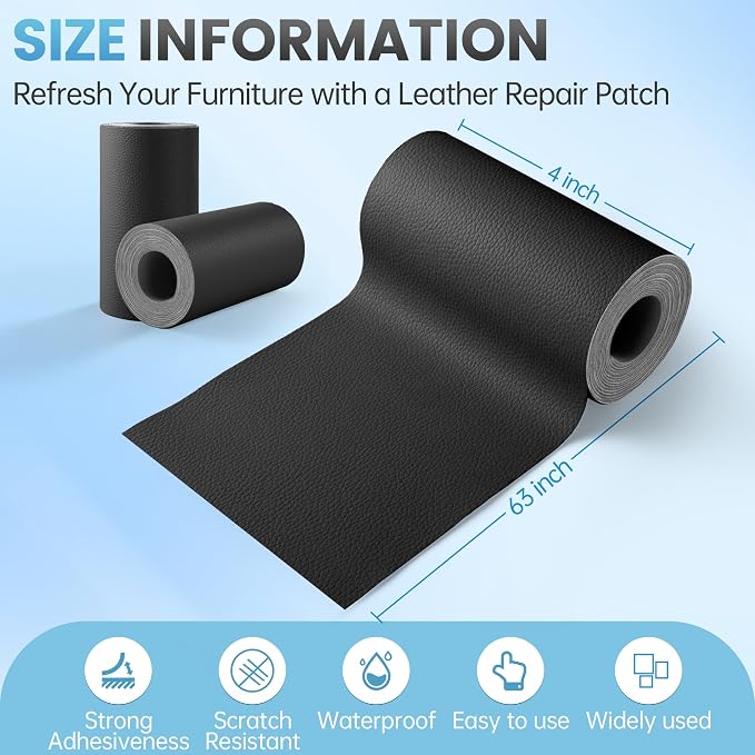 Leather Repair Patch Tape Kit, Vinyl Leather Repair Kit - Image 2