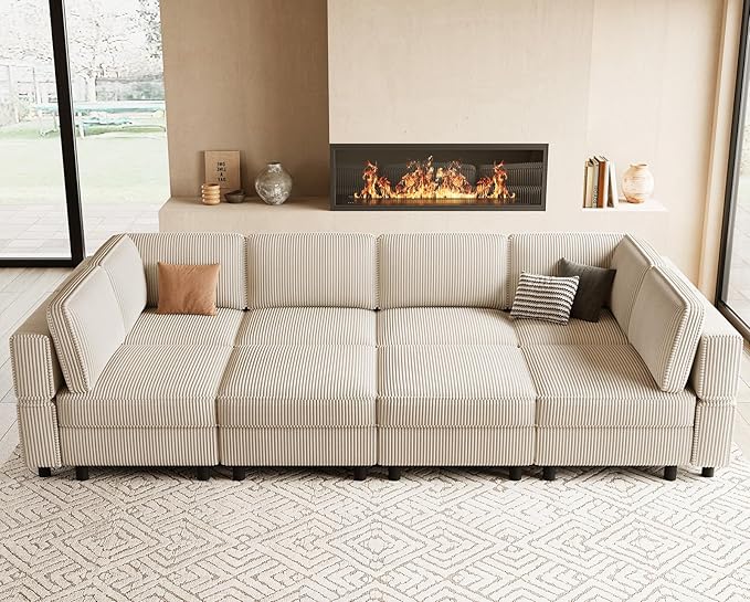 Belffin 114.2" 8 Seats Modular Sectional Sofa - Image 3