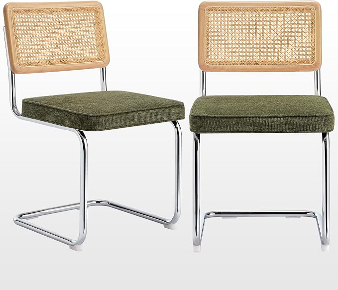 Zesthouse Natural Rattan Dining Chairs Set of 2, Mid Century Modern Dining by Zesthouse