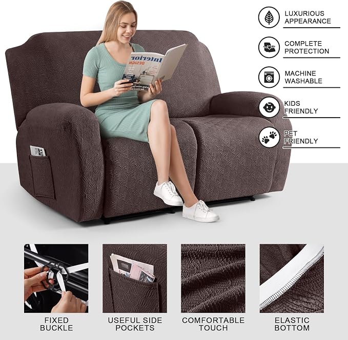 Timeles Recliner Covers Recliner Loveseat Covers Reclining Couch Covers Sofa - Image 3