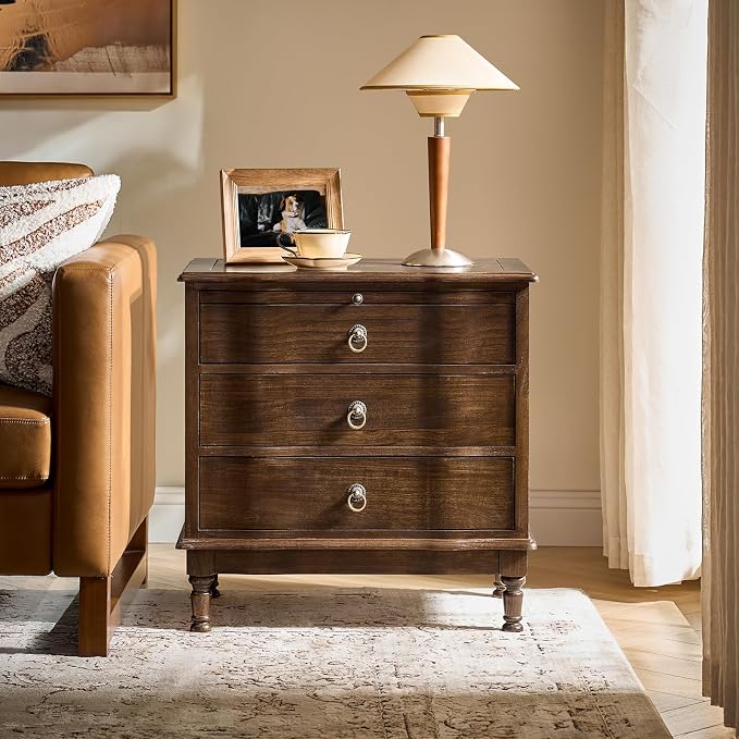 HULALA HOME Solid Wood End Table by HULALAHOME