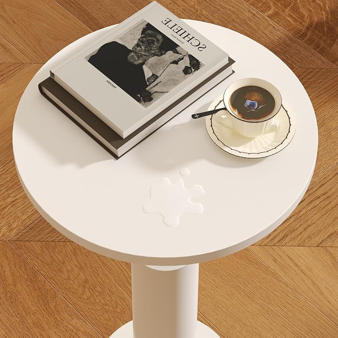 LAATOOREE Small Round Side Table, Accent Drink Coffee Table, Pedestal End Table - Image 6