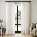 MIULEE Pinch Pleated Thick Linen Curtains 86 Inches Long 2 Panels Set by MIULEE