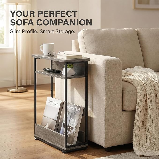 Narrow Side Table, 3-Tier Slim End Table - Image 4