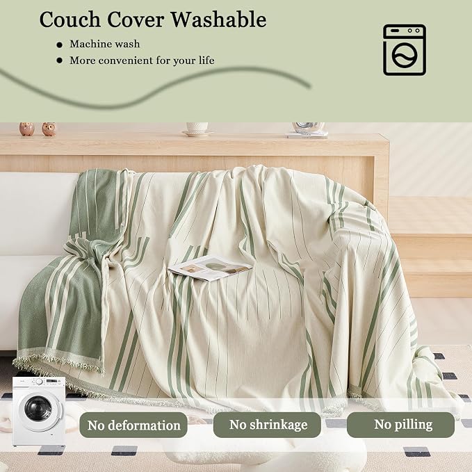 DREAMINGO Couch Cover Reversible Chenille Loveseat Sofa Covers - Image 7