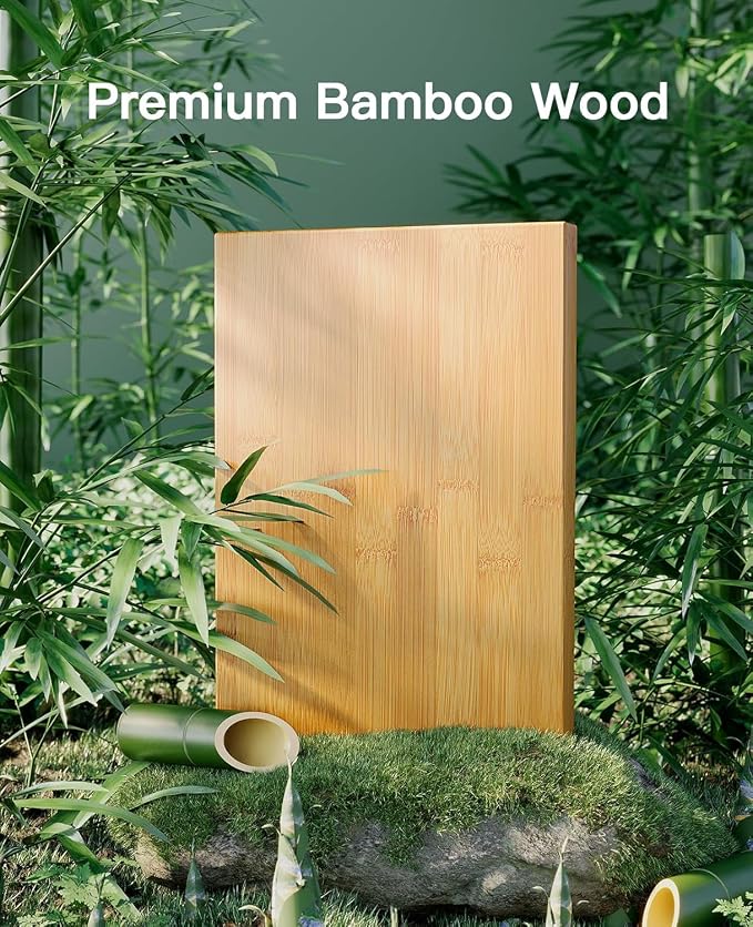 Pipishell Nightstands Set of 2, Bamboo Stackable Bedside Table, Night Stands - Image 7