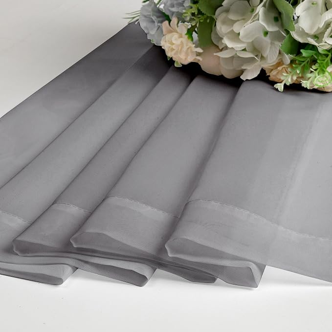 Chyhomenyc Sheer Window Curtains 72 inch Length 2 PCS- Rod Pocket Living Room - Image 3