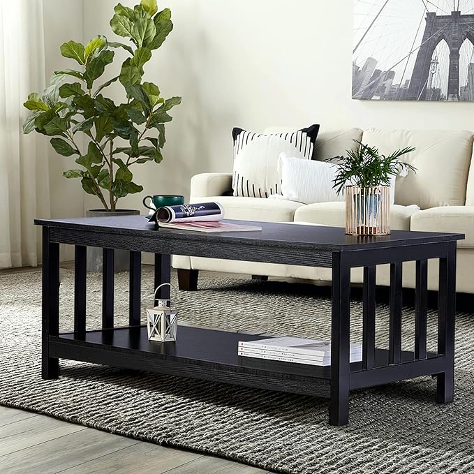 ChooChoo Mission Coffee Table, 40 Black - Image 7