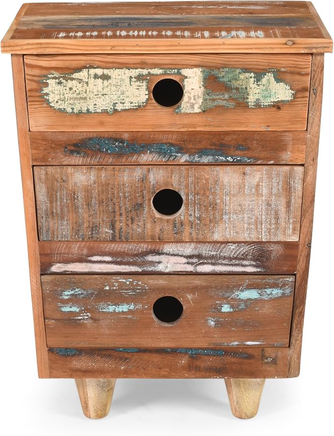 End Table Recycled Wood Nightstand, Side Table - Image 8