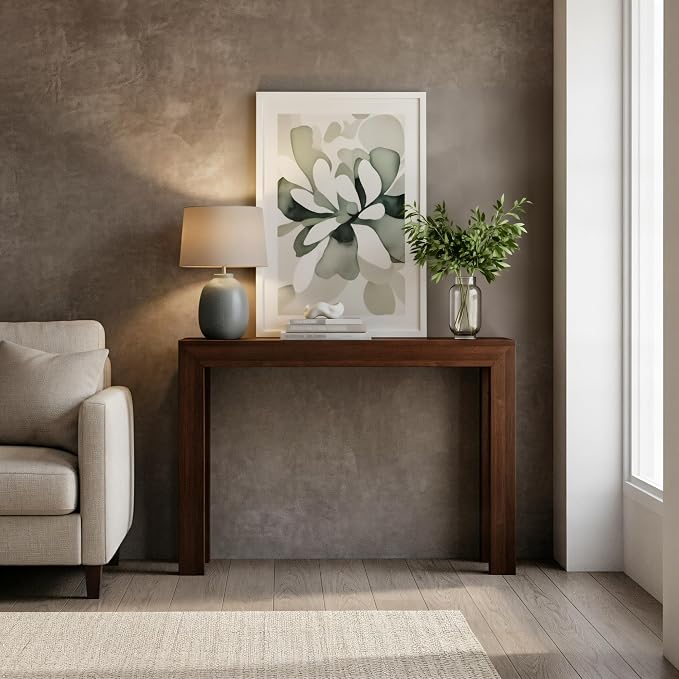 Plank+Beam Modern 46 Inch Console Table, Solid Pine Wood Entryway Table - Image 3