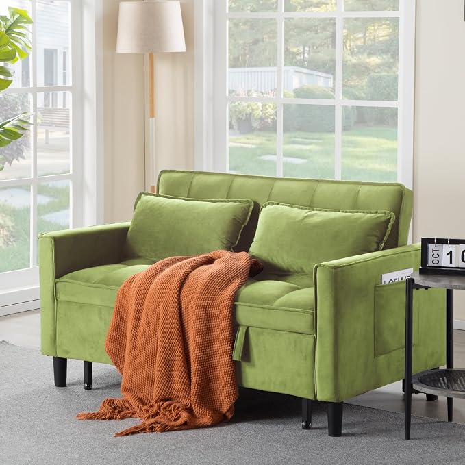 3 in 1 Convertible Sofa Bed, Loveseat Sleeper Sofa - Image 9