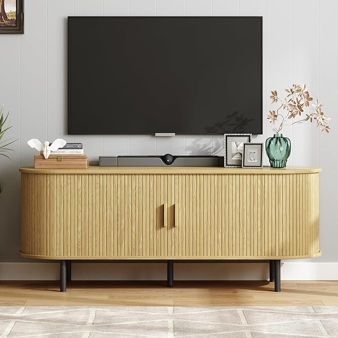 ONBRILL 63" TV Stand with Power Outlet by ONBRILL
