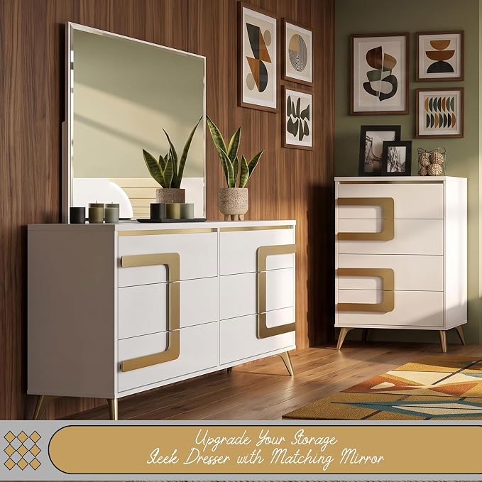 Kings Brand Furniture Claire 6-Piece King Size Bedroom Set - Image 8