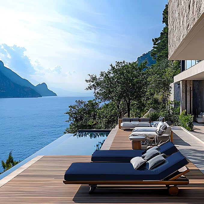 Outdoor Chaise Lounge Cushions for Patio, Lounge Chair Cushions, Waterproof - Image 7