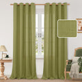 LAMIT Moss Green Linen Curtains by LAMIT