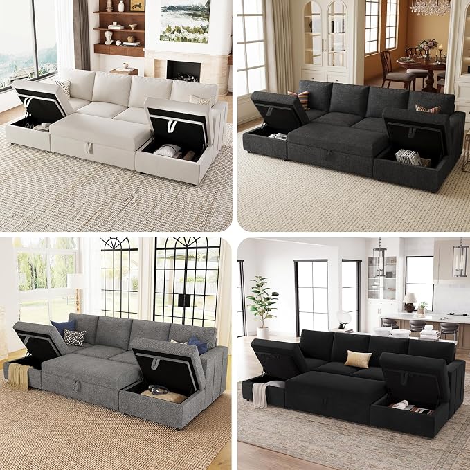 Belffin Modular Sectional Sleeper Sofa Bed - Image 9