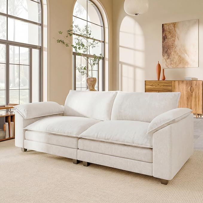 Modern Loveseat Sofa Chenille Cloud Couch by JUMMICO