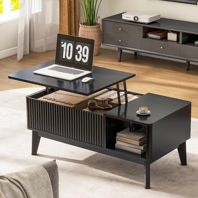 LYNCOHOME Fluted Coffee Table - Image 3