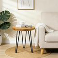Round Live Edge Wood End Table, Rustic Modern Nightstand, Small Wood Coffee by Unknown