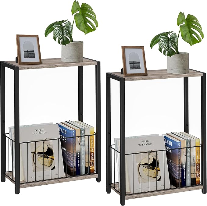 Homleke Narrow Side Tables Set of 2 by Homleke