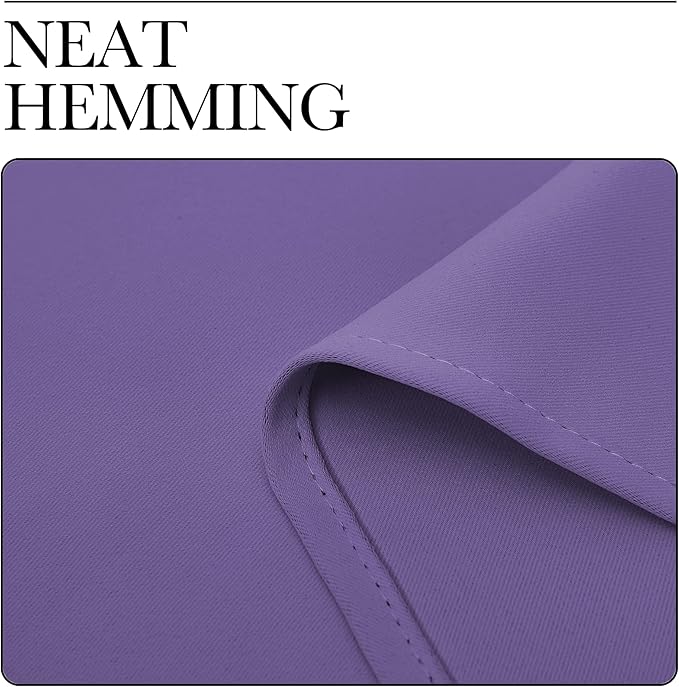 NICETOWN Bedroom Blackout Draperies Panels, 2 Panels, 42 x 72 Inch, Lilac Purple - Image 6