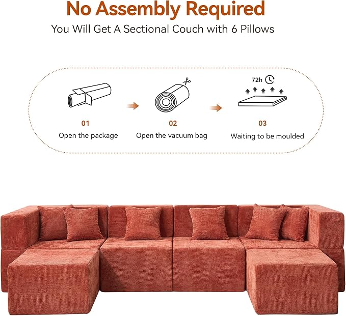 MONVANE Modular Sectional Cloud Couch - Image 8