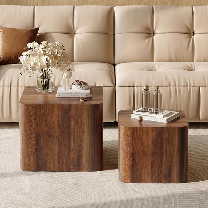 Nesting Coffee Table Set of 2, Modern Coffee Table and End Table Sets, Small - Image 8