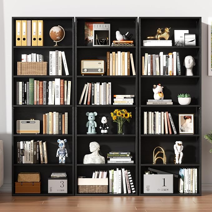Shintenchi Bookshelf, 6-Tier Open Bookcase and Bookshelves, 6 Shelf Display - Image 4