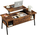 VECELO Wood Lift Top Coffee Table by VECELO