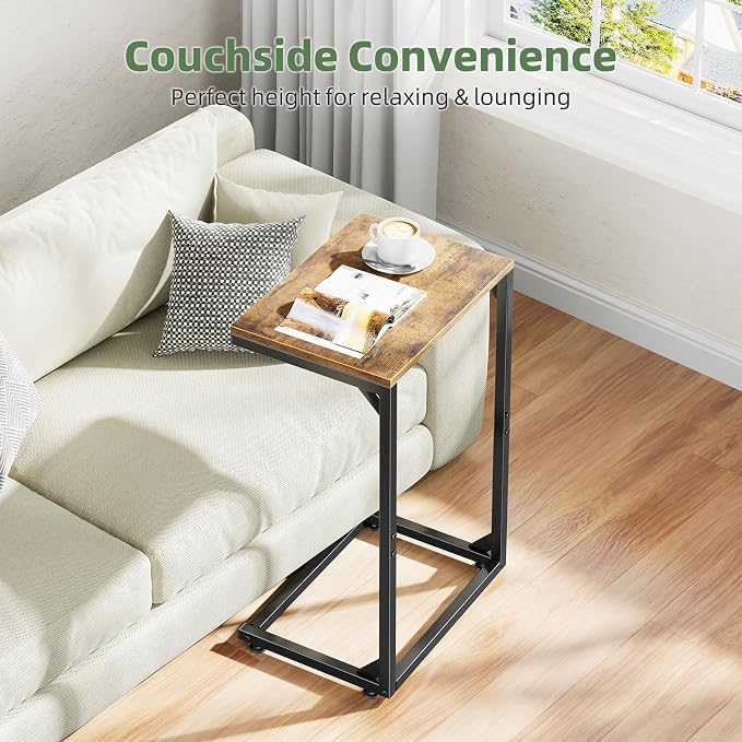 Simple Trending C Shaped End Table, Small Side Table, TV Trays - Image 5