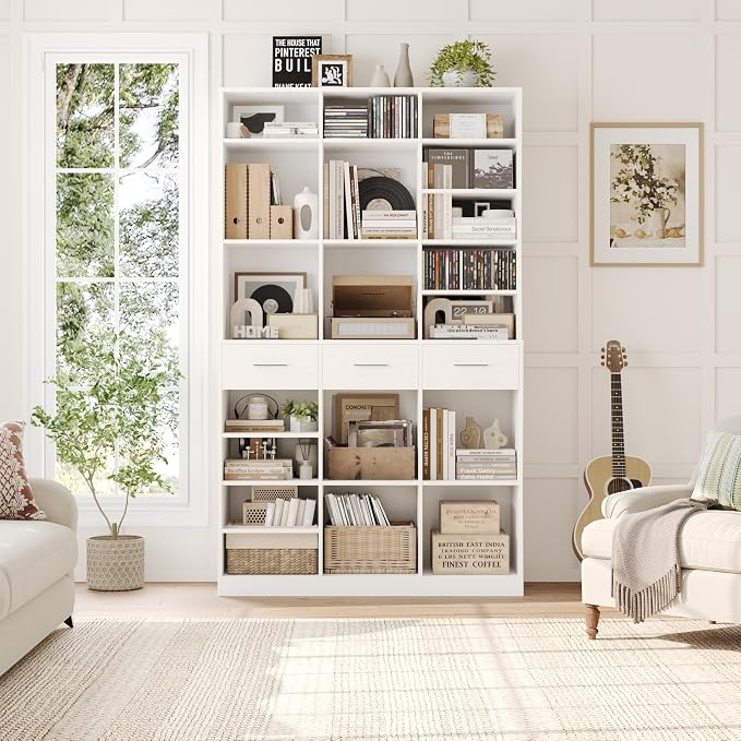 HOSTACK 75" Tall Book Shelf and Bookcase, Modern 9 Tier Bookcase - Image 3
