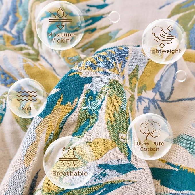 LUTBM Boho Throw Blanket for Bed Cotton Summer Blankets Twin Size for Bedroom - Image 7