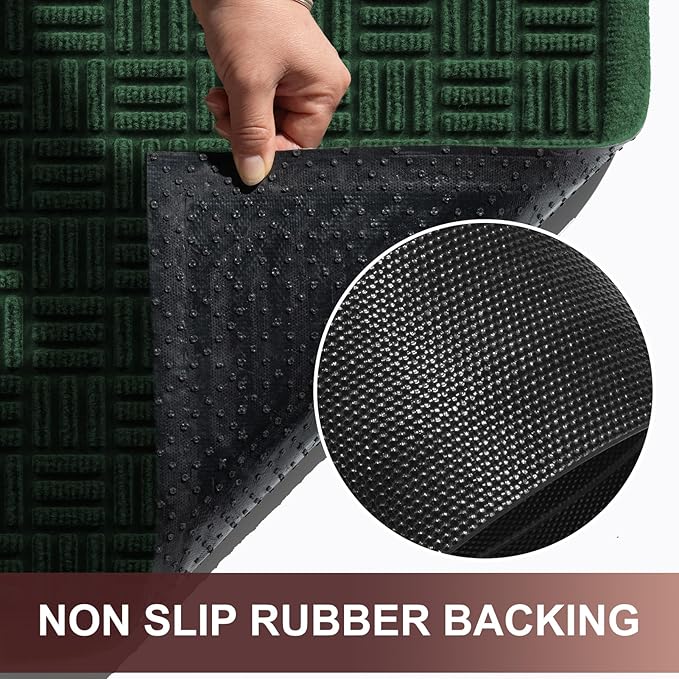 Mibao Front Door Mat Indoor Outdoor Entrance, Dirt Trapping Waterproof - Image 6