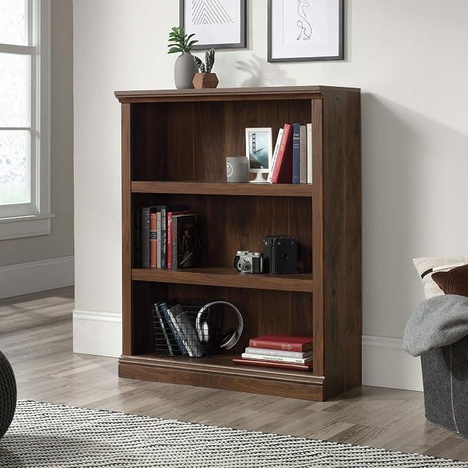 Sauder 3 Tier Book Shelf Wooden Bookcase Multipurpose Bookshelf - Image 12