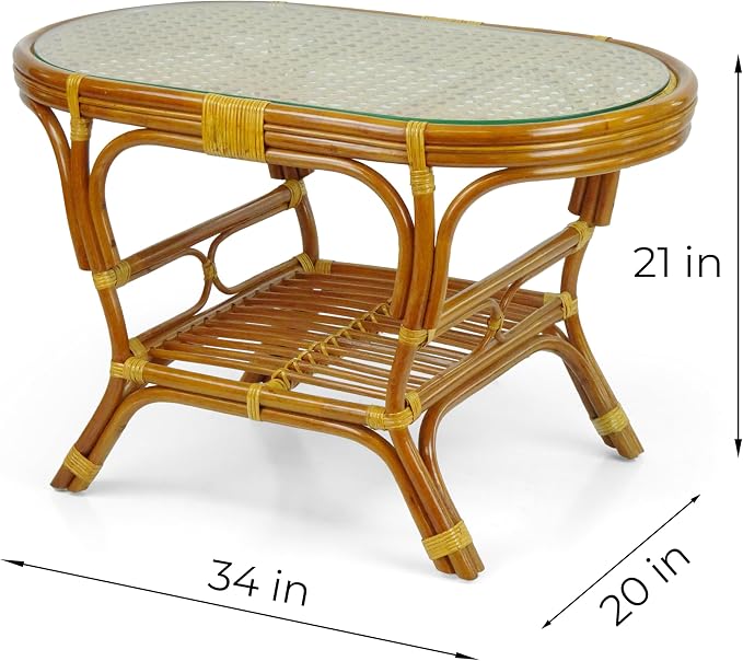 Malibu Lounge Set of 4: 2 Natural Rattan Wicker Chairs, Three-Seater Sofa and - Image 5