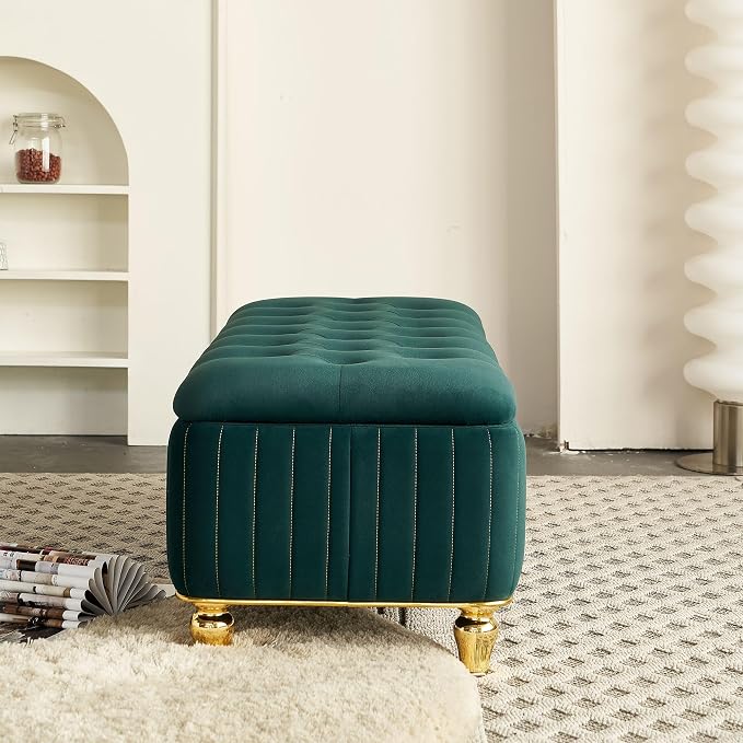 Yogald 47.24'' Chesterfield Ottoman - Image 5