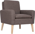 Mid-Century Accent Chair, Modern Fabric Comfy Upholstered Armchair by Lohoms