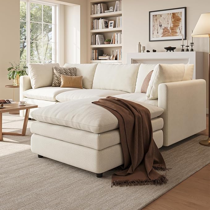 97" Cloud Couches for Living Room, 29.1" Deep Seat Modular Sectional Sofa - Image 6