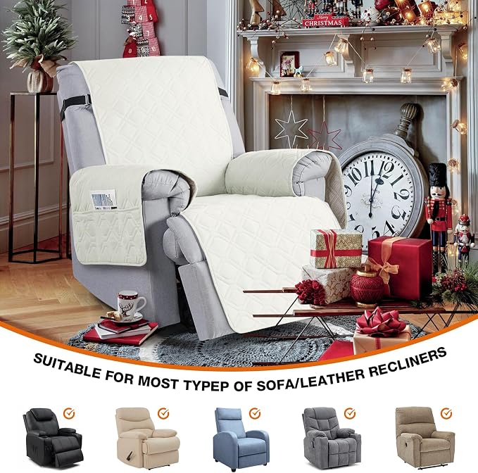 VANSOFY 100% Waterproof Recliner Chair Covers, Recliner Cover Non-Slip Dog - Image 4